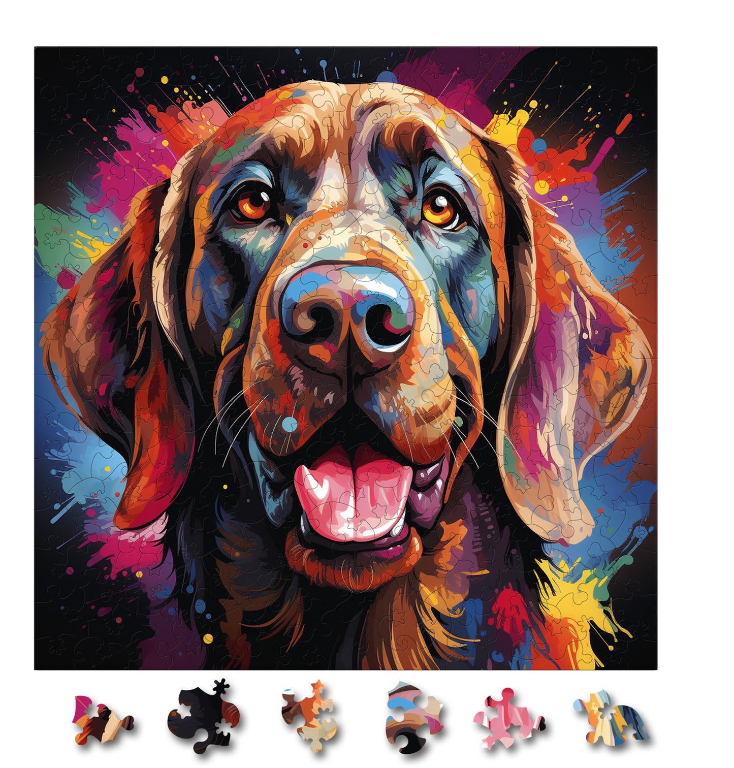 Puzzle cu Animale - Caini - Bloodhound 1 - 200 piese - 30 x 30 cm