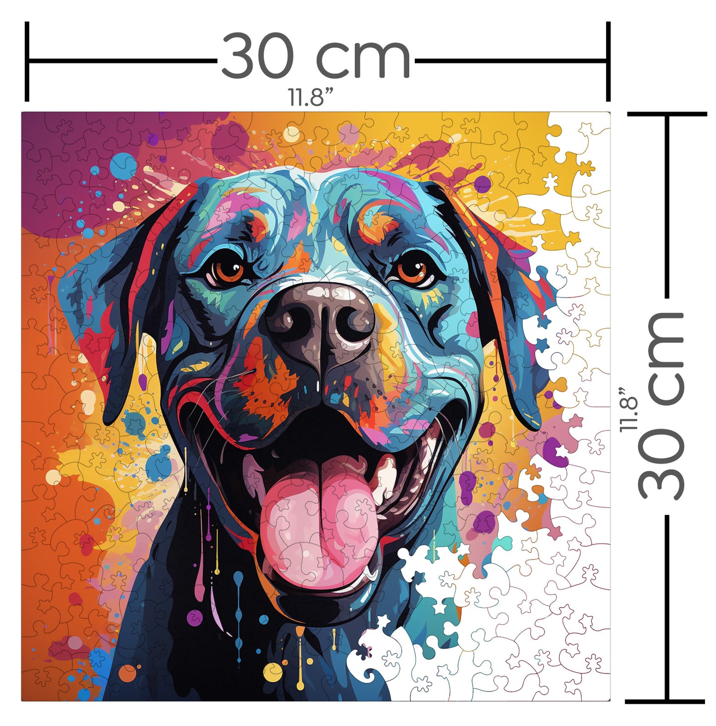 Puzzle cu Animale - Caini - Boerboel 3 - 200 piese - 30 x 30 cm