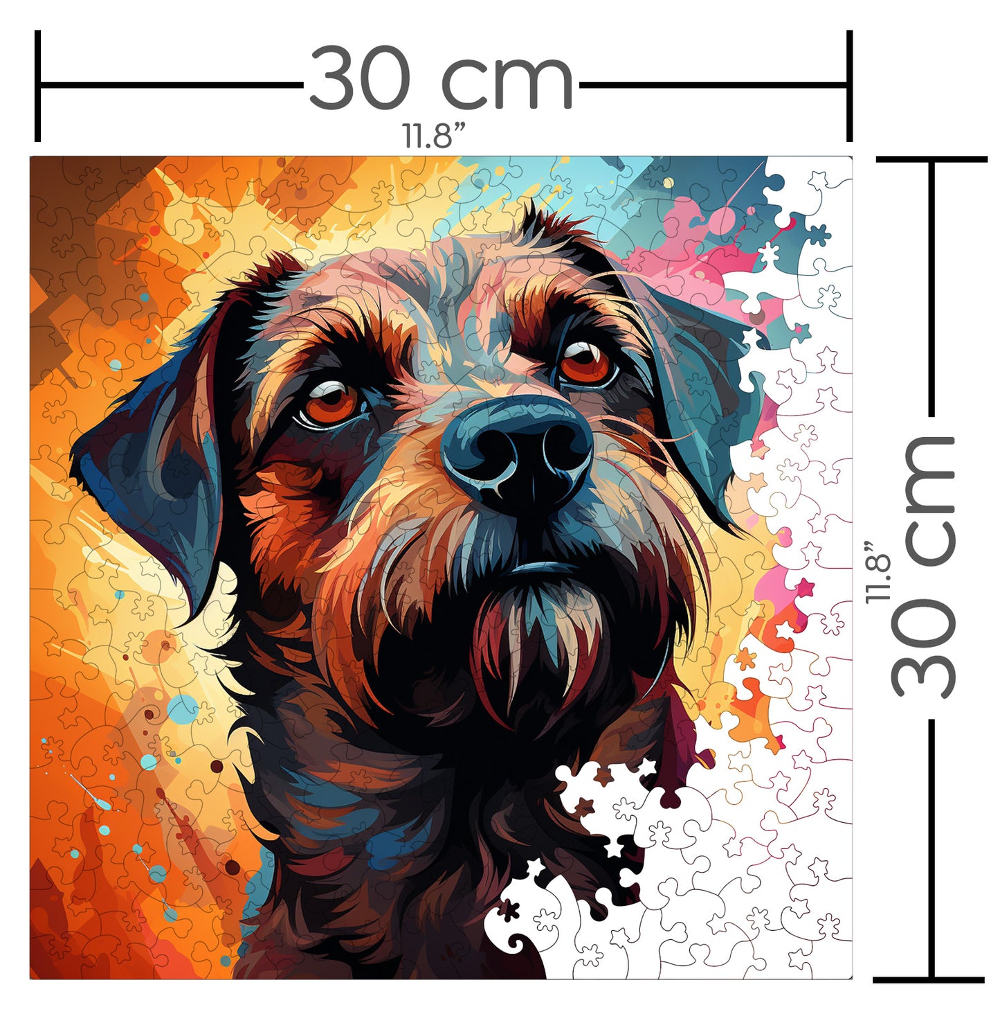 Puzzle cu Animale - Caini - Border Terrier 1 - 200 piese - 30 x 30 cm