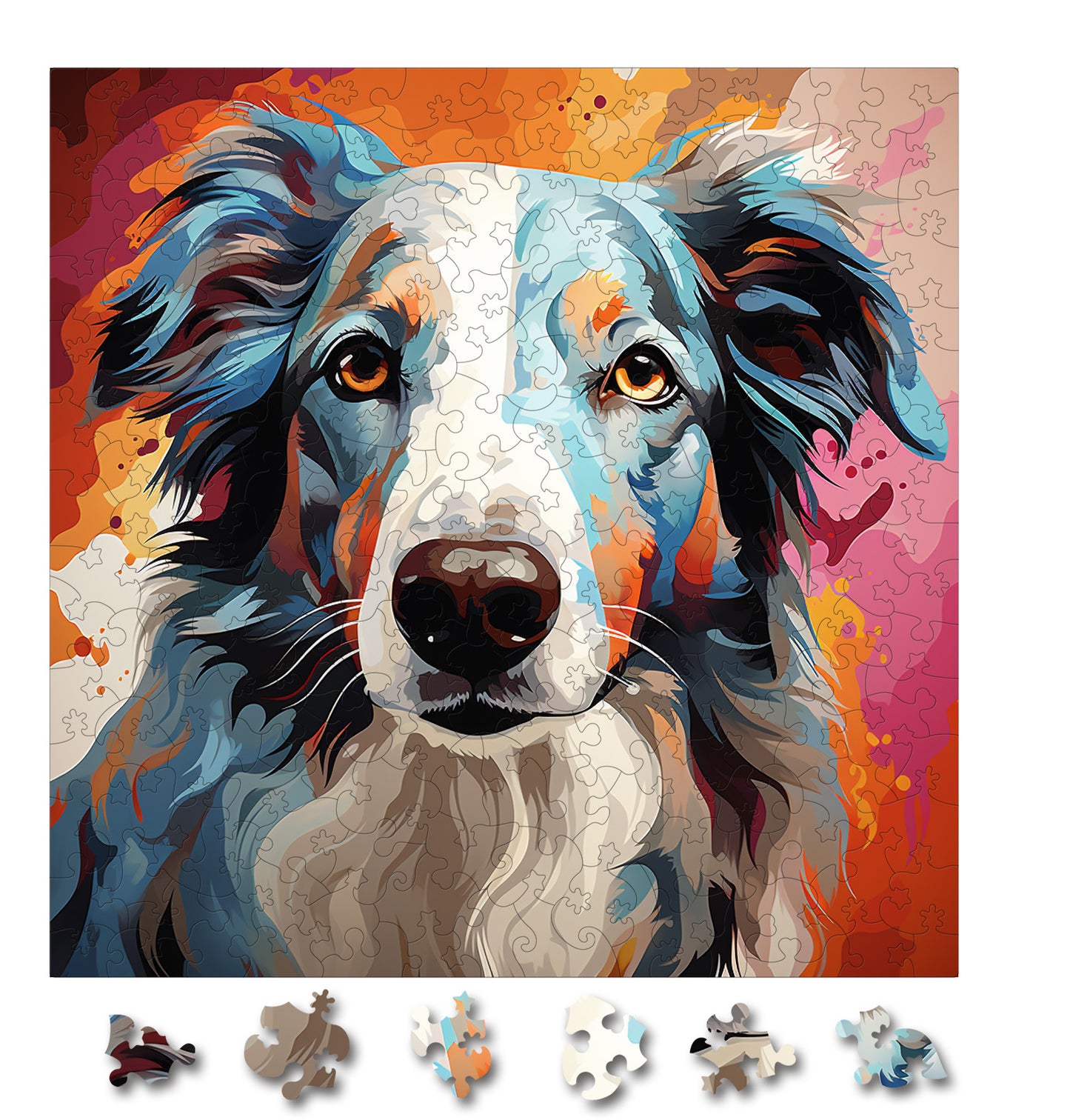 Puzzle cu Caini - Borzoi 4