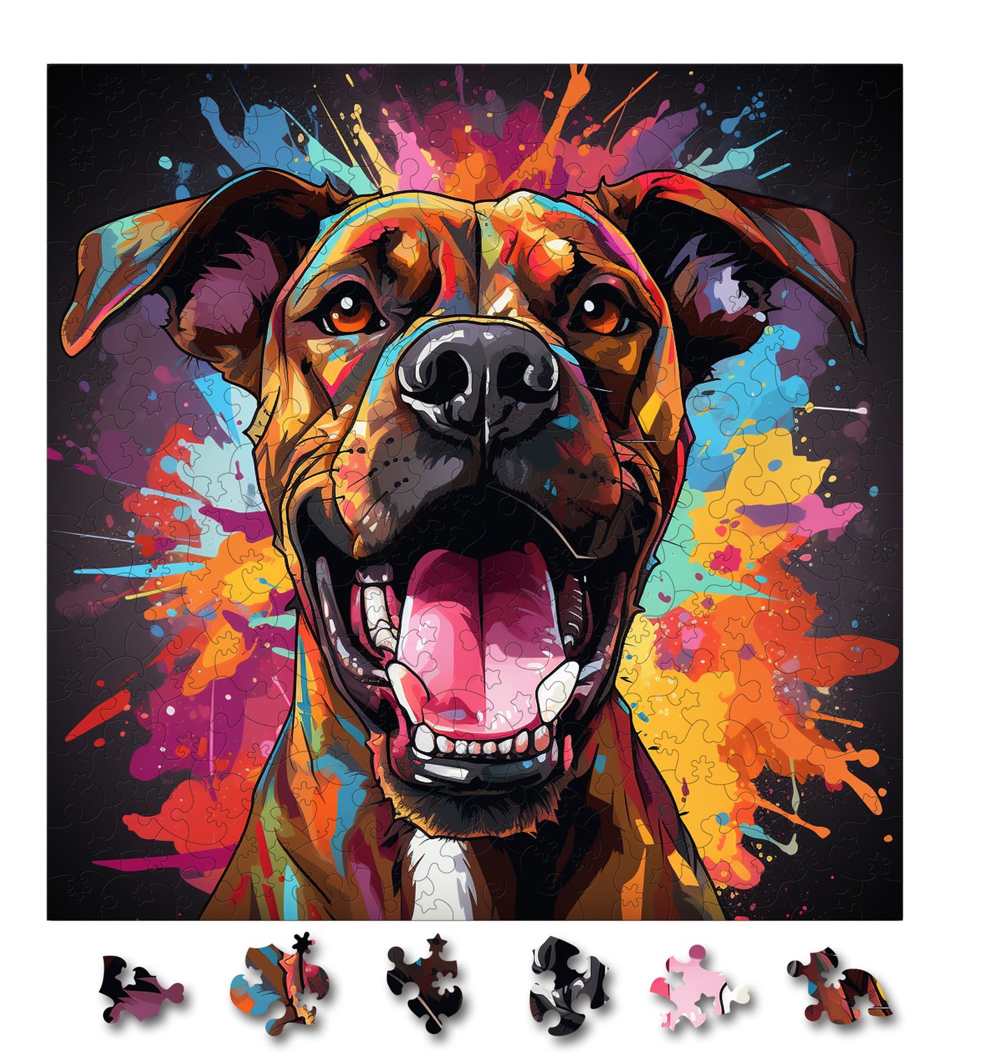 Puzzle cu Animale - Caini - Boxer 3 - 200 piese - 30 x 30 cm