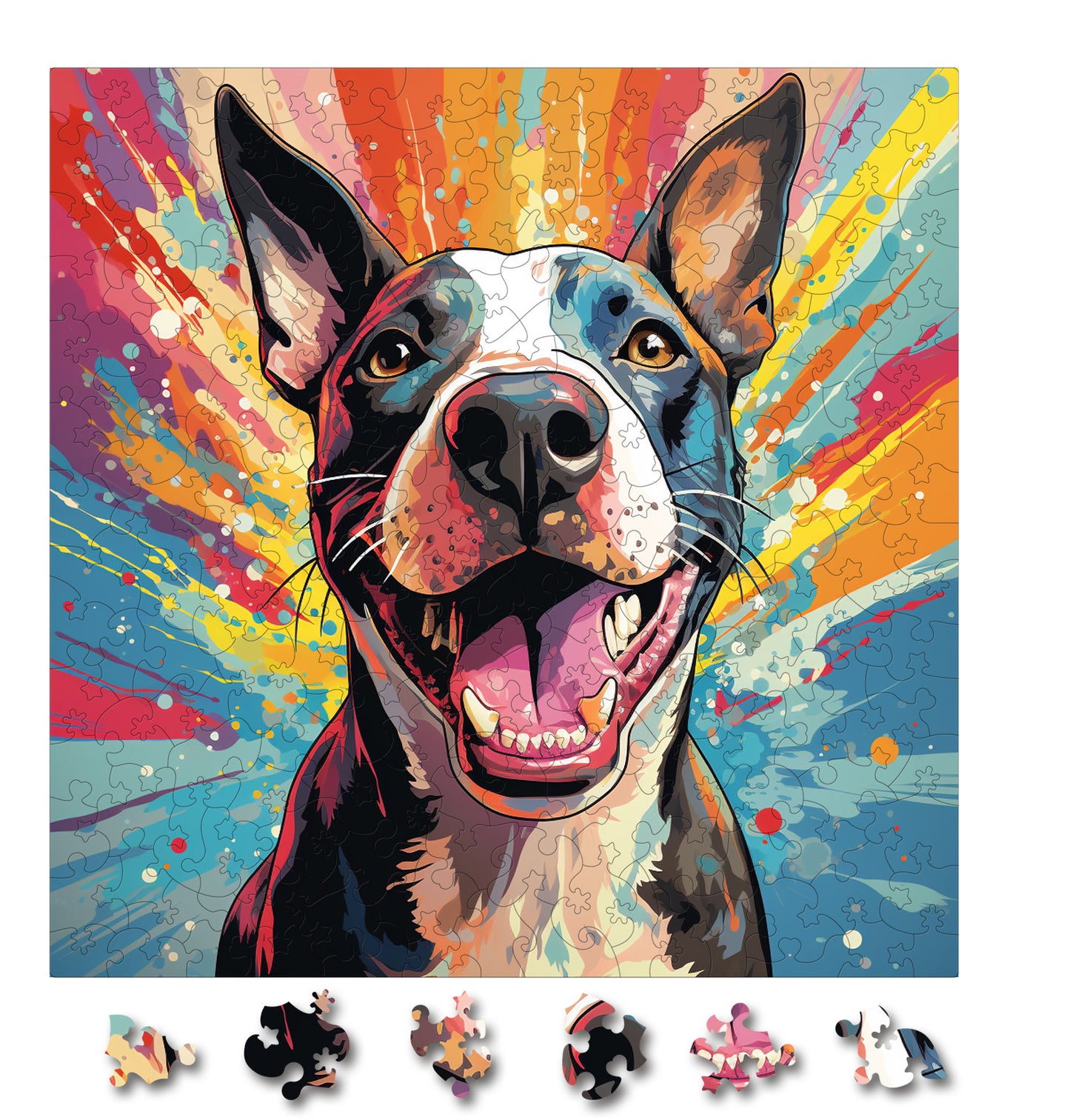 Puzzle cu Animale - Caini - Bull Terrier 2 - 200 piese - 30 x 30 cm