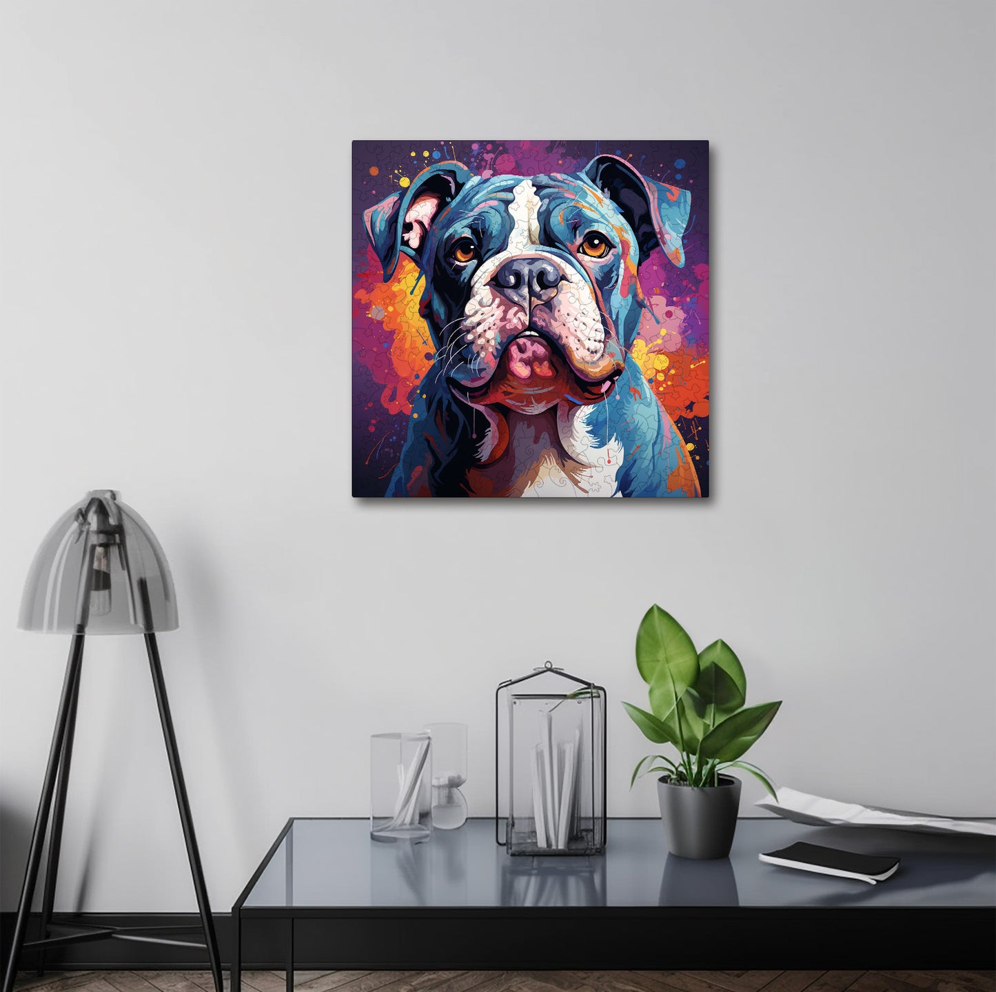 Puzzle cu Animale - Caini - Bulldog 3 - 200 piese - 30 x 30 cm
