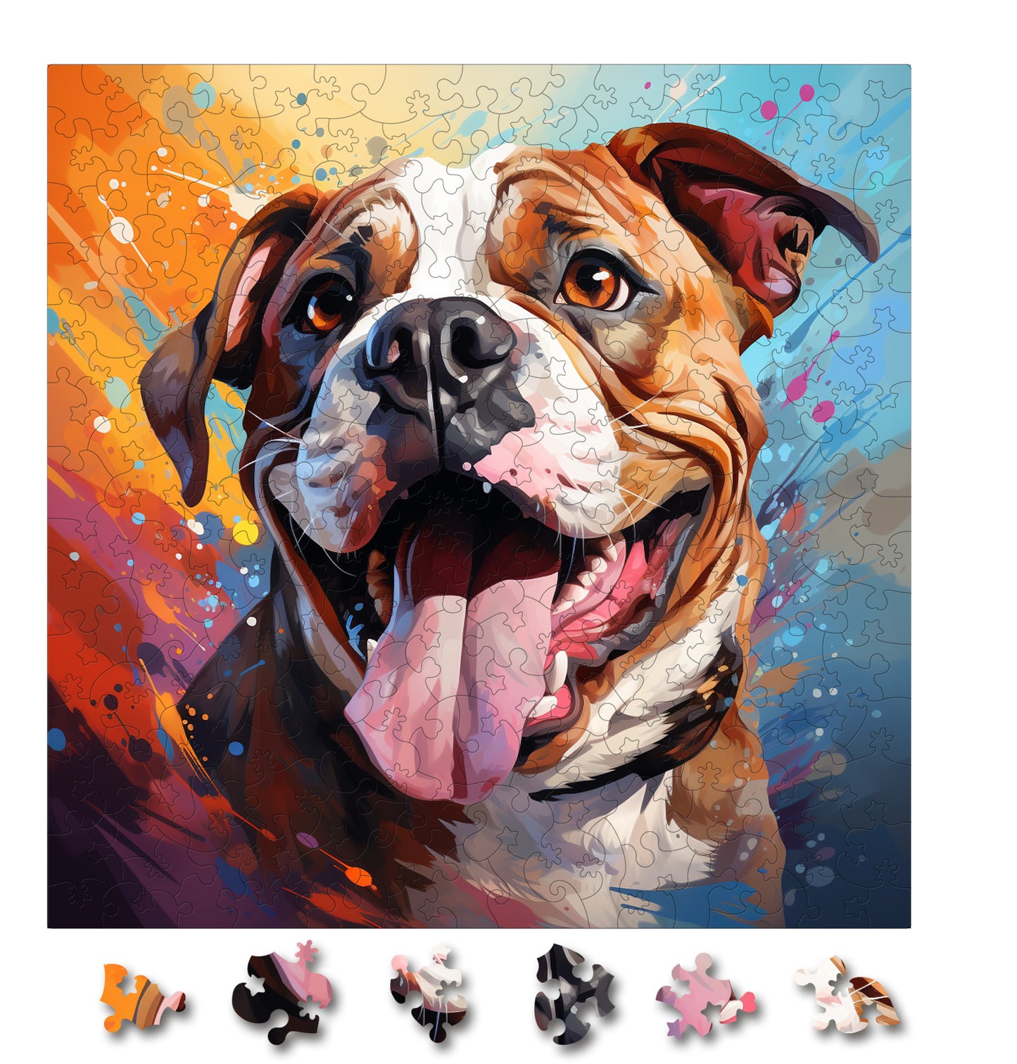 Puzzle cu Caini - Bulldog 4