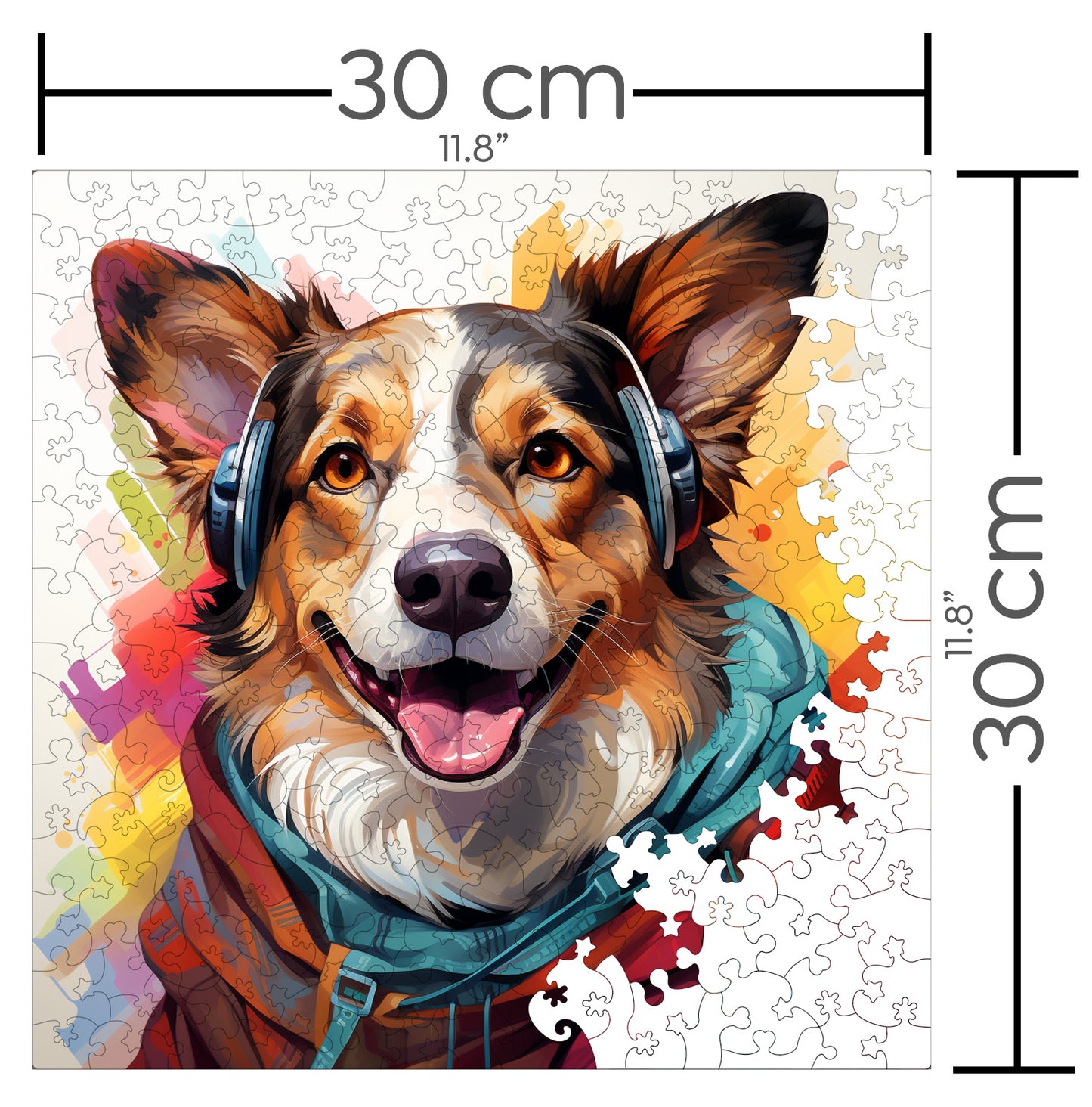 Puzzle cu Animale - Caini - Cardigan Welsh Corgi 4 - 200 piese - 30 x 30 cm
