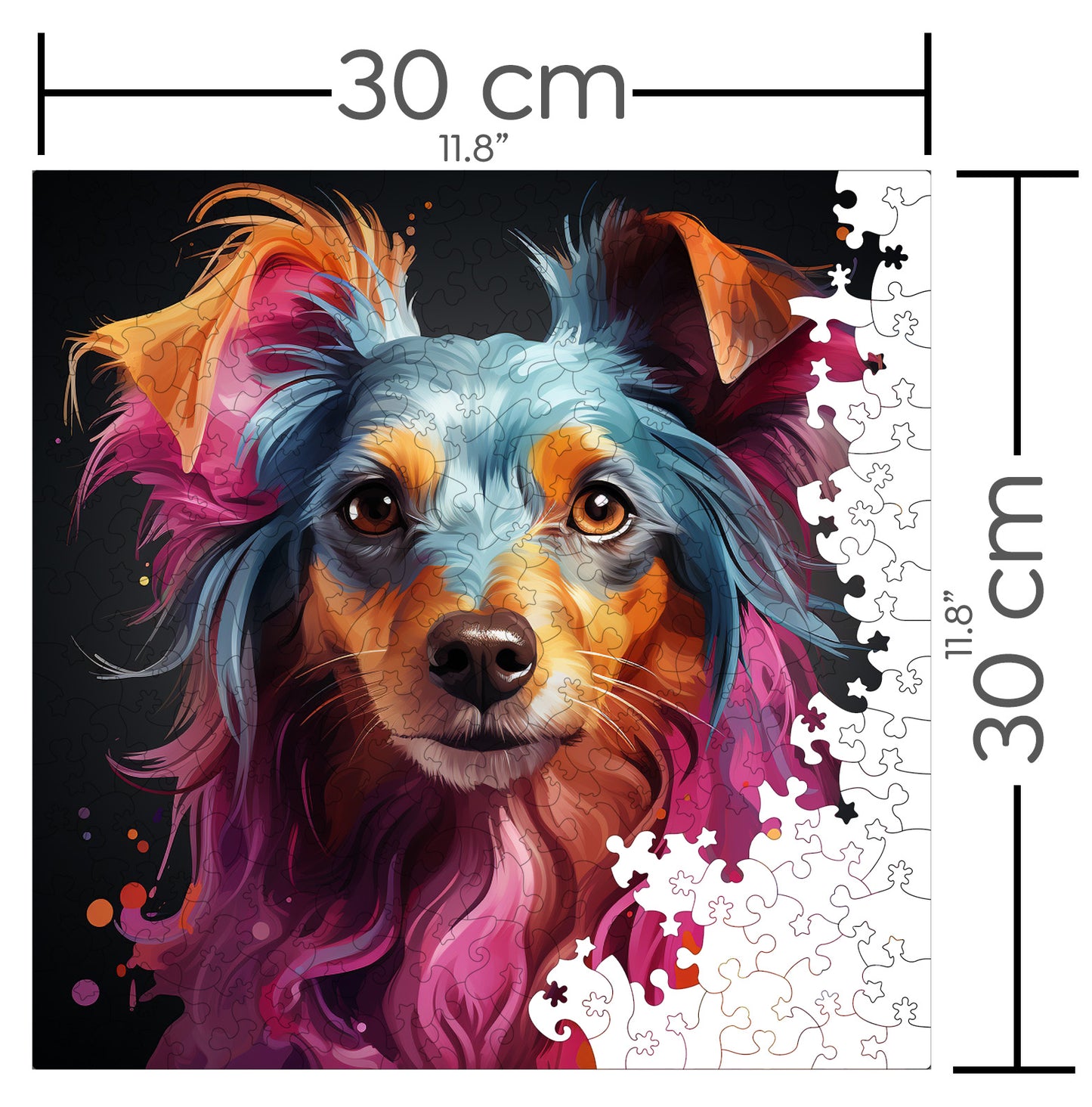 Puzzle cu Animale - Caini - Chinese Crested 1 - 200 piese - 30 x 30 cm