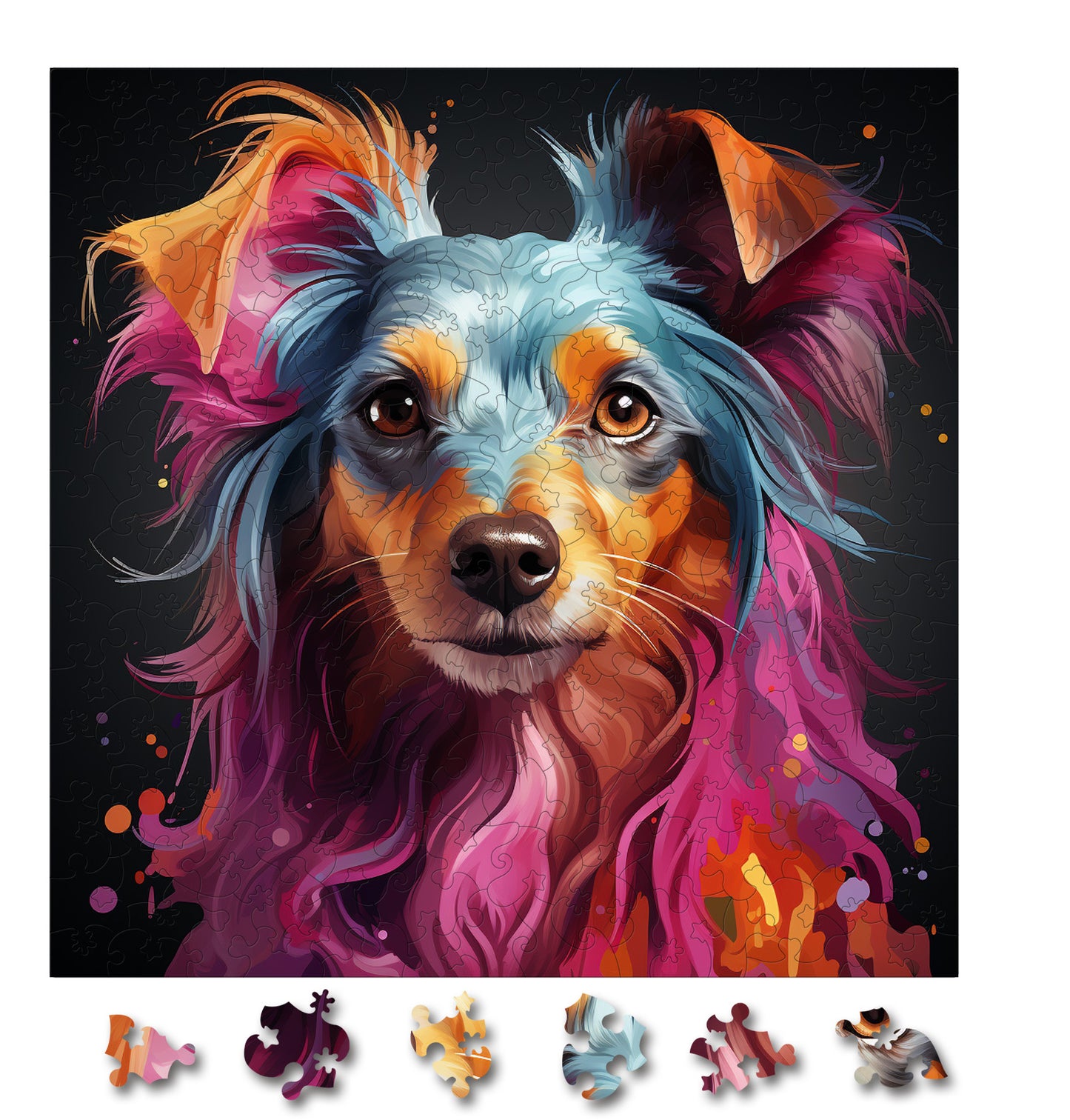 Puzzle cu Animale - Caini - Chinese Crested 1 - 200 piese - 30 x 30 cm