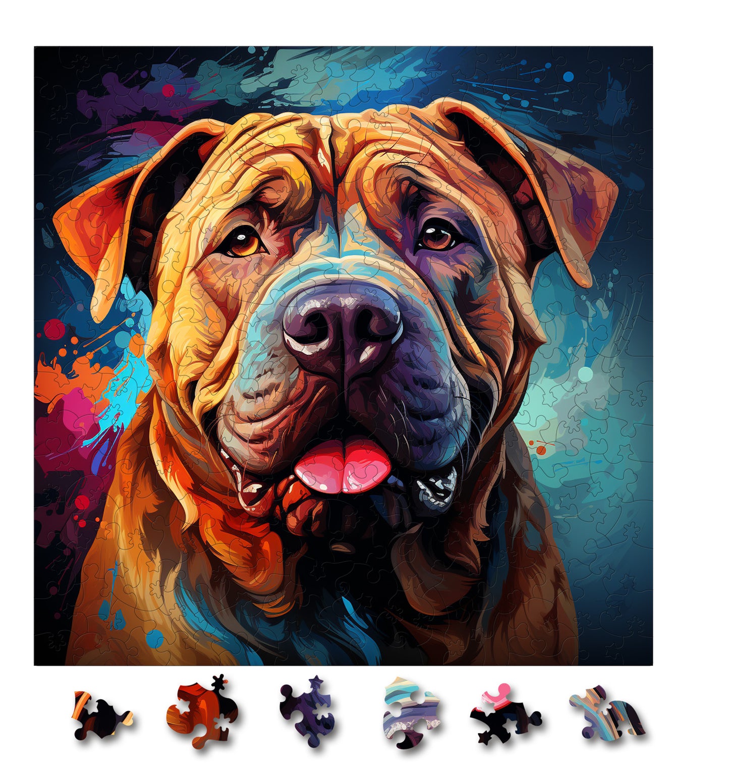 Puzzle cu Caini - Chinese Shar-Pei 3