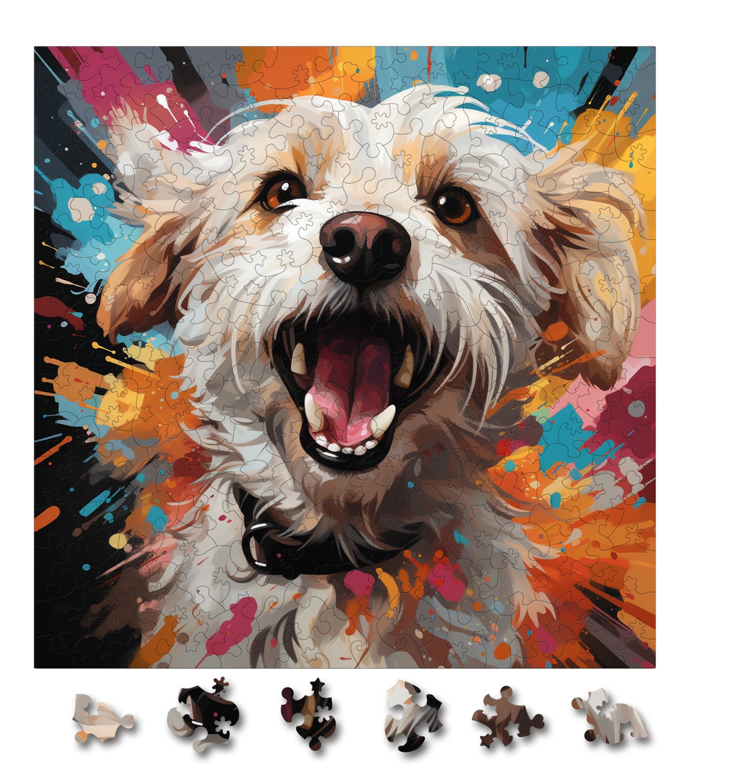 Puzzle cu Caini - Cotons de Tulear 2