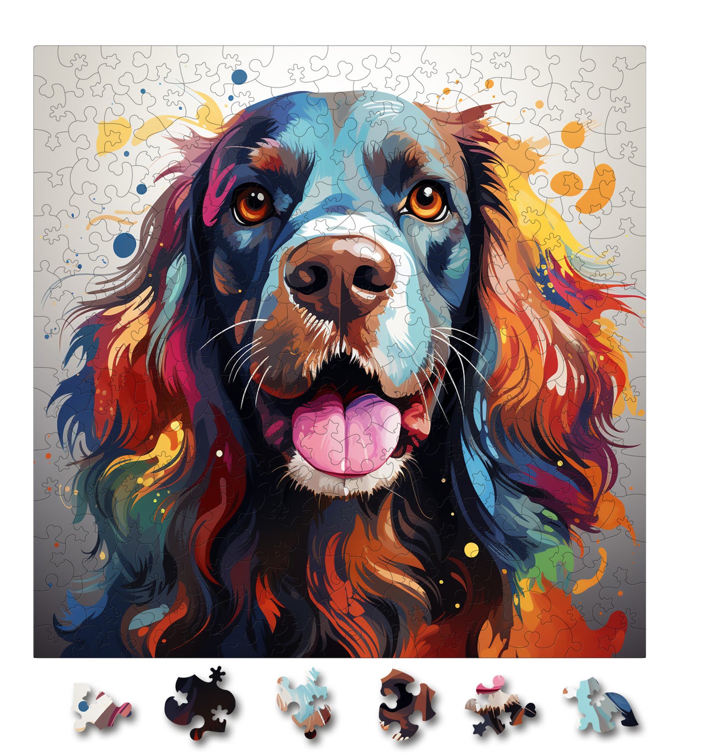 Puzzle cu Animale - Caini - English Cocker Spaniel 1 - 200 piese - 30 x 30 cm