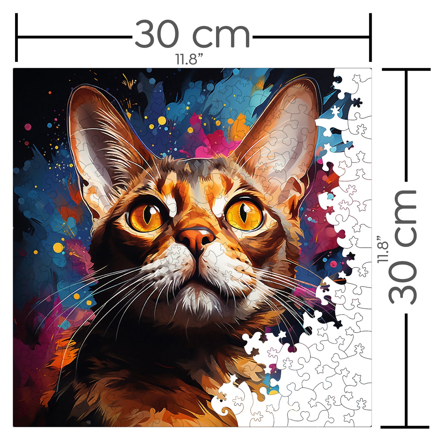 Puzzle cu Pisici - Abyssinian 5 - 200 piese - 30 x 30 cm