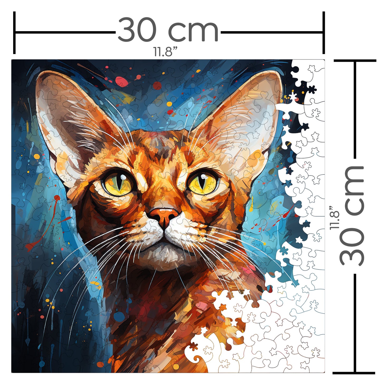 Puzzle cu Pisici - Abyssinian 10 - 200 piese - 30 x 30 cm