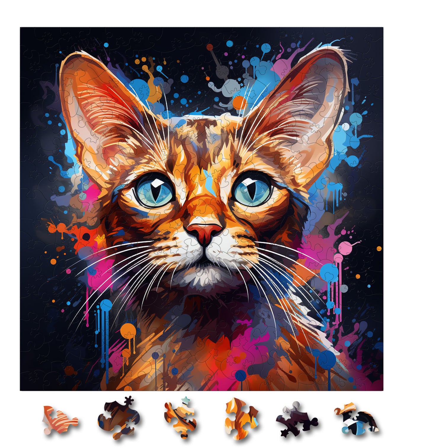Puzzle cu Pisici - Abyssinian 11 - 200 piese - 30 x 30 cm