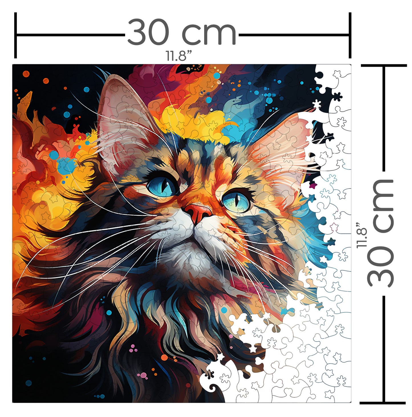 Puzzle cu Pisici - American Bobtail 1 - 200 piese - 30 x 30 cm