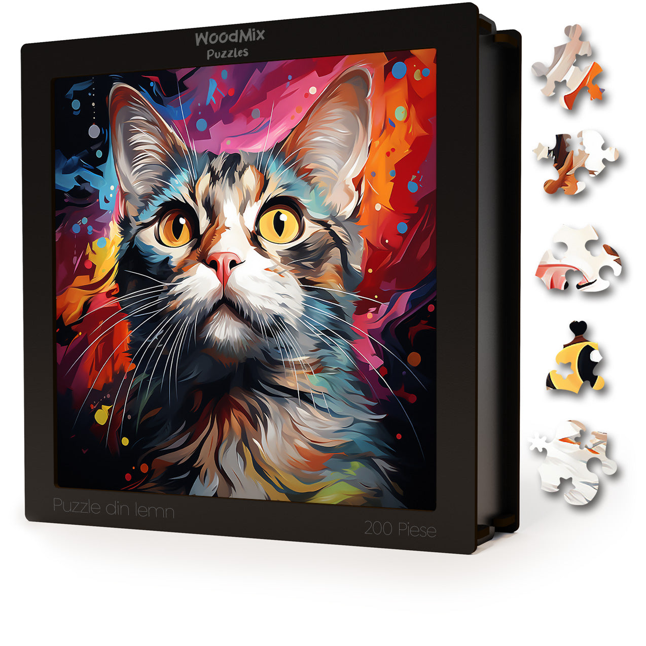 Puzzle cu Pisici - American Wirehair 1 - 200 piese - 30 x 30 cm