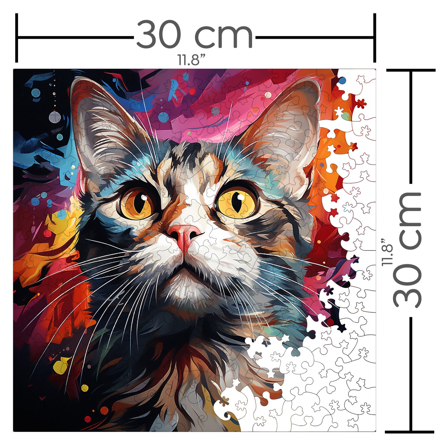 Puzzle cu Pisici - American Wirehair 1 - 200 piese - 30 x 30 cm