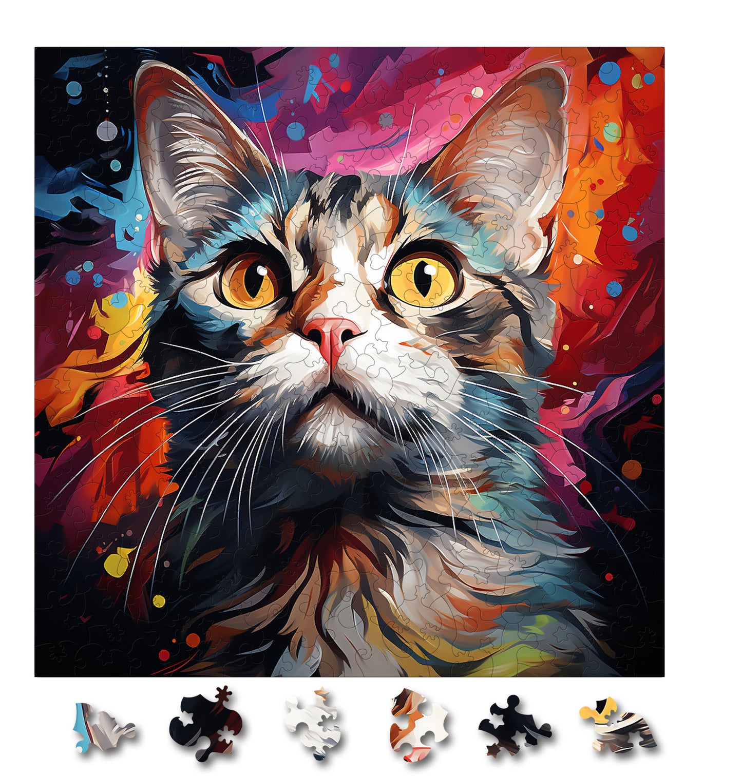 Puzzle cu Pisici - American Wirehair 1 - 200 piese - 30 x 30 cm