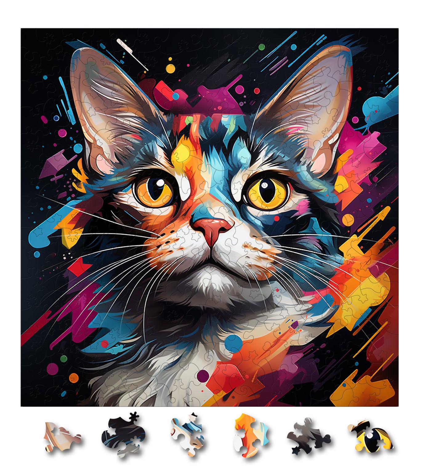 Puzzle cu Pisici - American Wirehair 2 - 200 piese - 30 x 30 cm