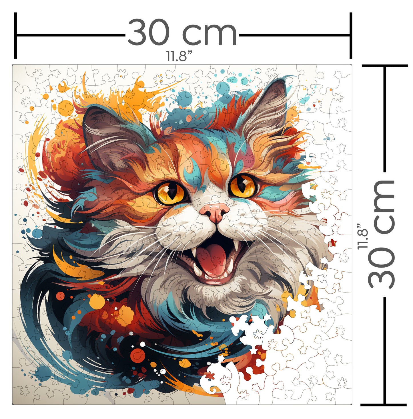 Puzzle cu Pisici - Asian 3 - 200 piese - 30 x 30 cm