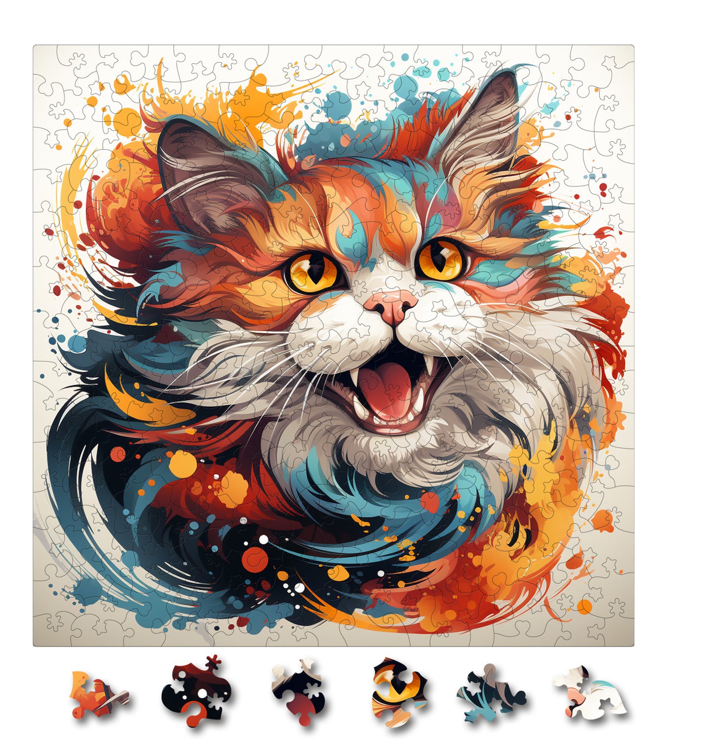 Puzzle cu Pisici - Asian 3 - 200 piese - 30 x 30 cm
