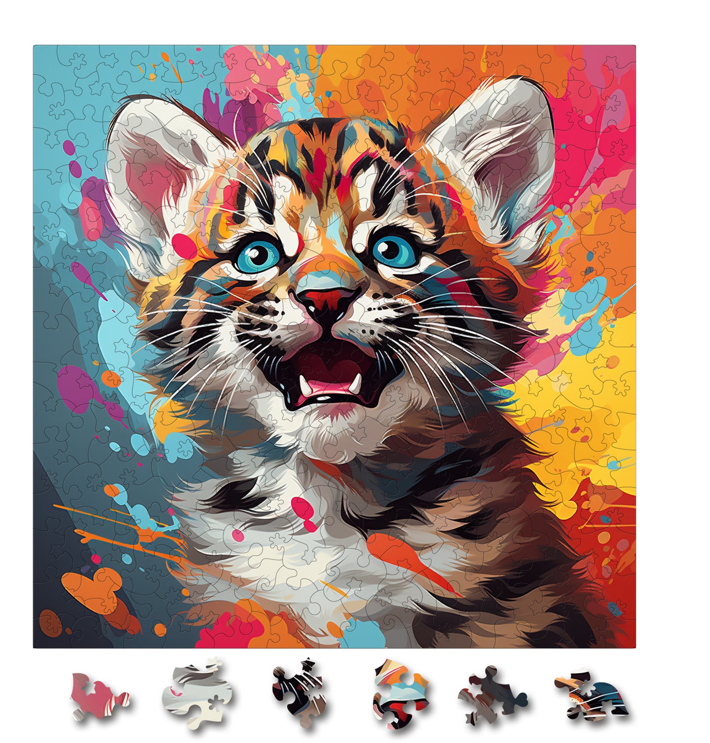 Puzzle cu Pisici - Baby Bobcat 5 - 200 piese - 30 x 30 cm
