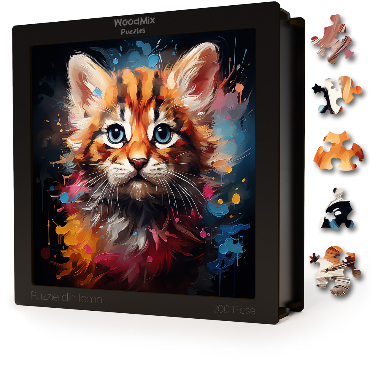 Puzzle cu Pisici - Baby Bobcat 6 - 200 piese - 30 x 30 cm