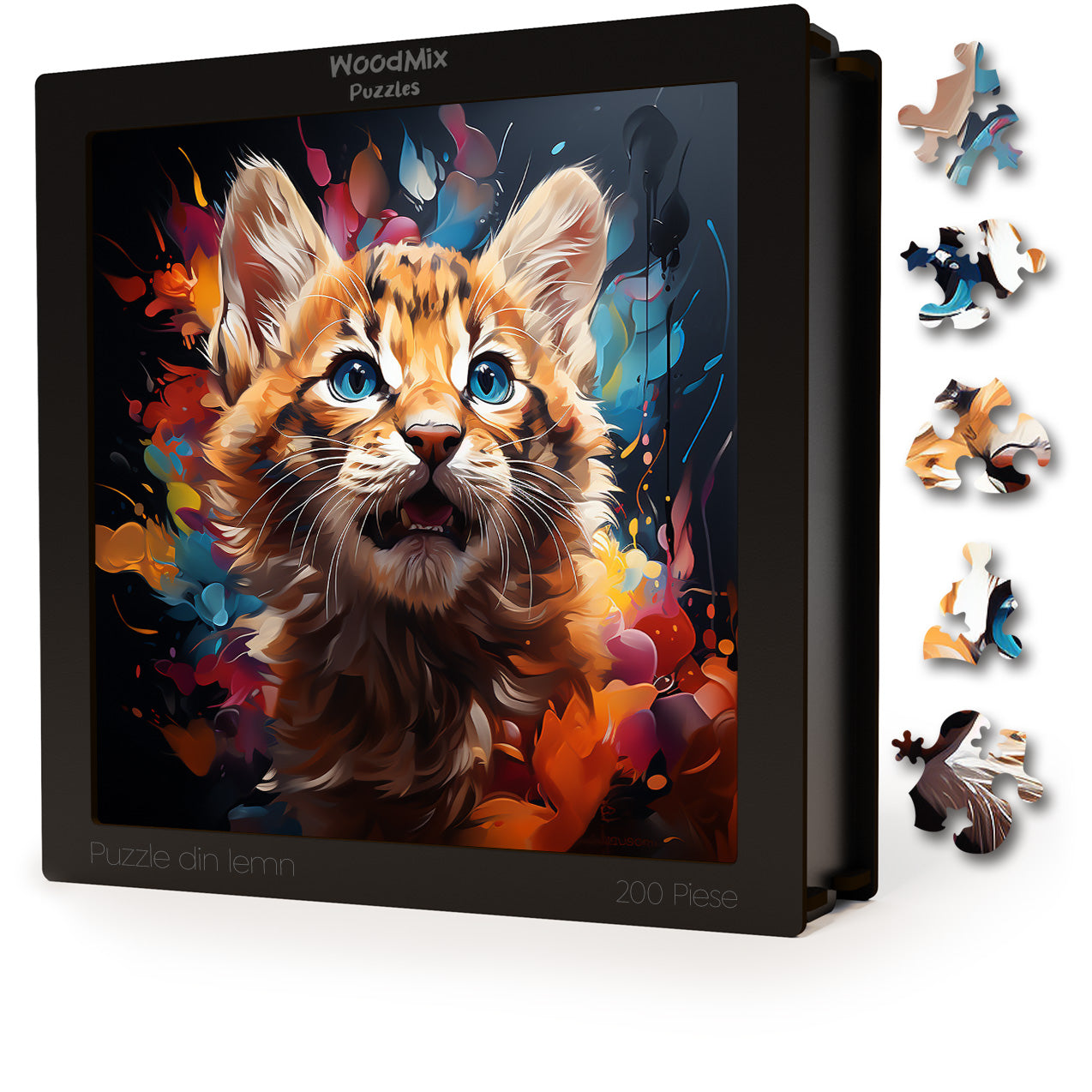 Puzzle cu Pisici - Baby Bobcat 8 - 200 piese - 30 x 30 cm