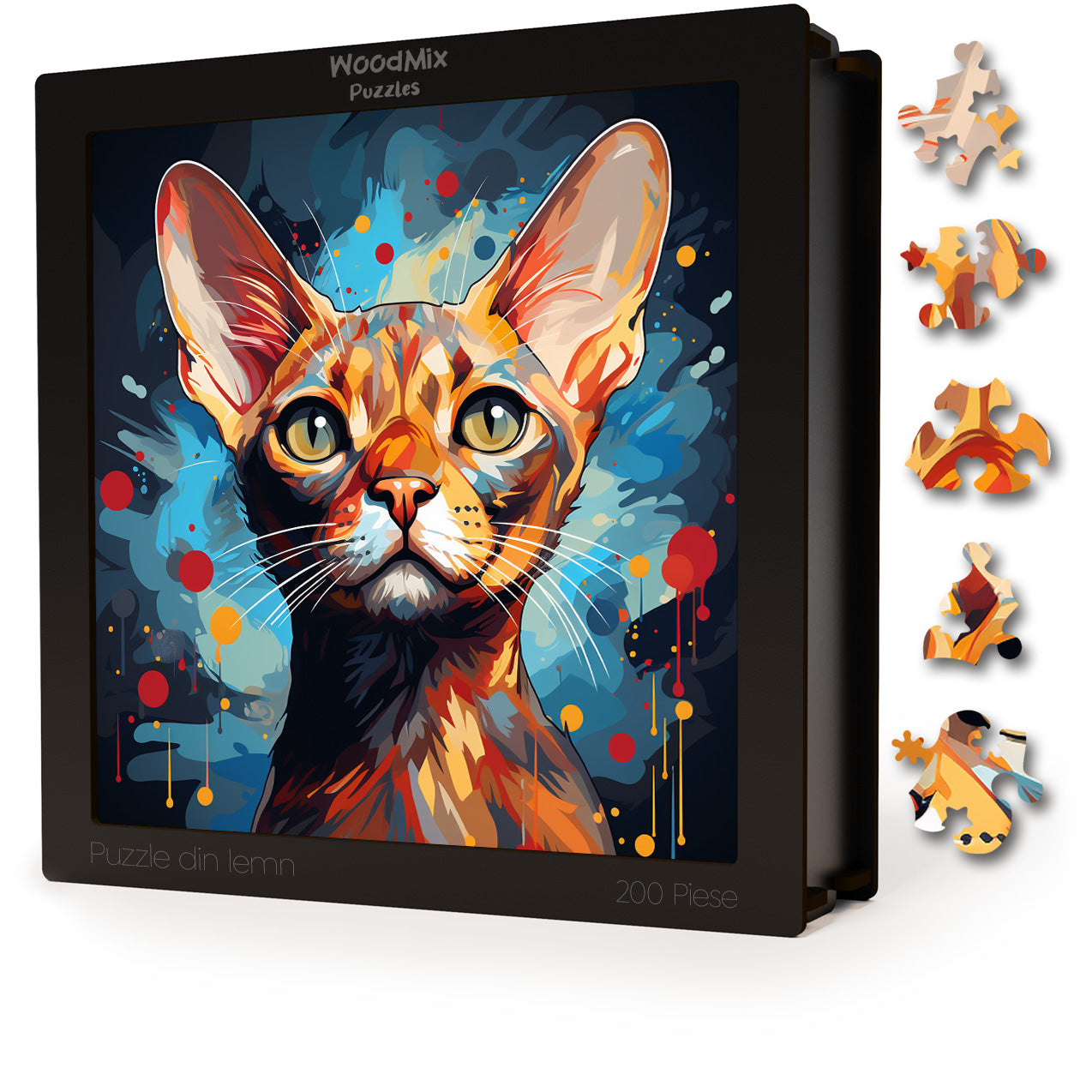 Puzzle cu Pisici - Chausie 1 - 200 piese - 30 x 30 cm