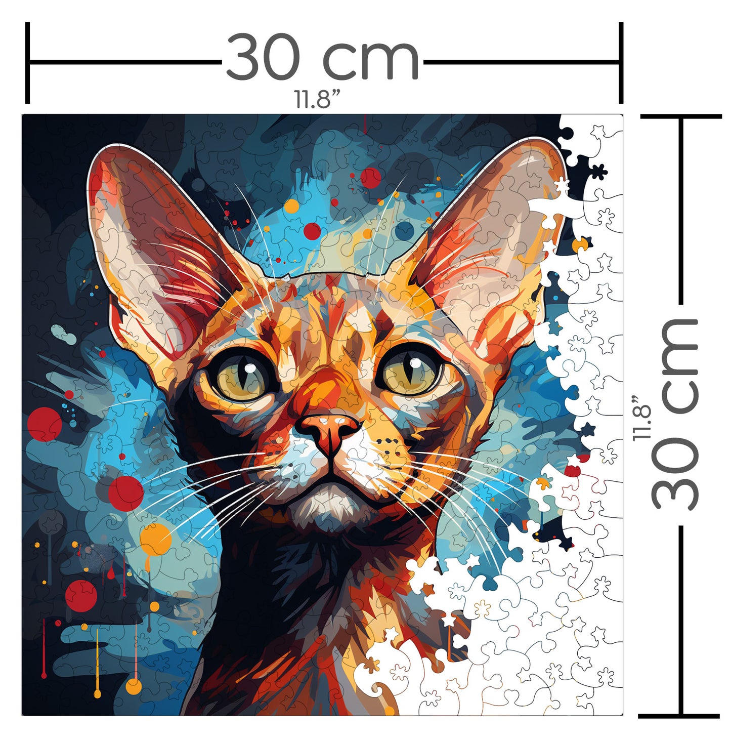 Puzzle cu Pisici - Chausie 1 - 200 piese - 30 x 30 cm