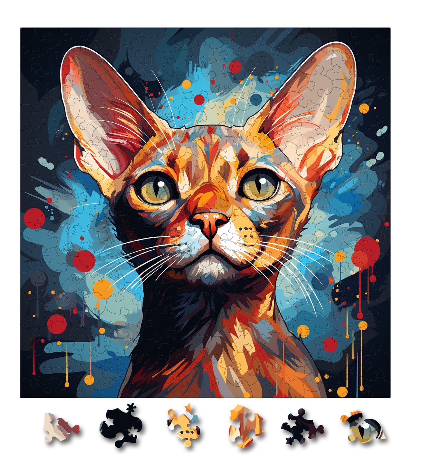 Puzzle cu Pisici - Chausie 1 - 200 piese - 30 x 30 cm