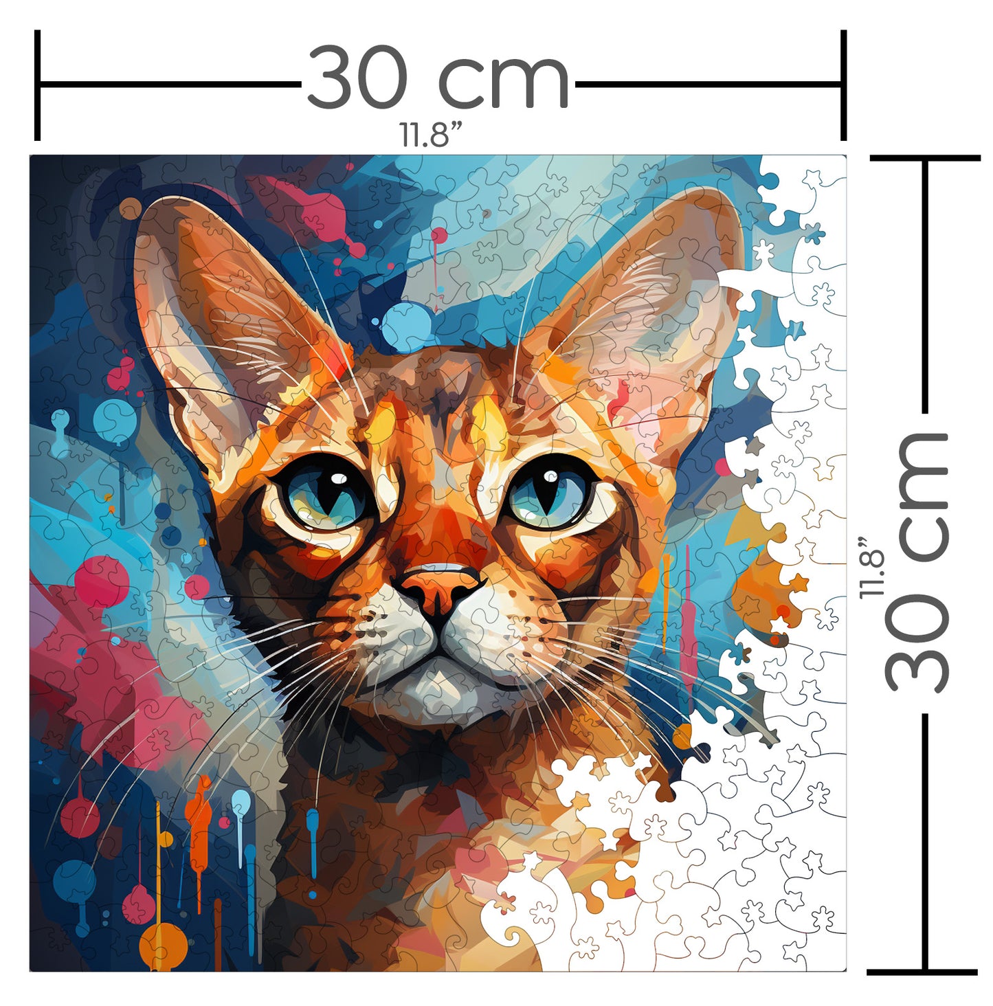 Puzzle cu Pisici - Chausie 2 - 200 piese - 30 x 30 cm