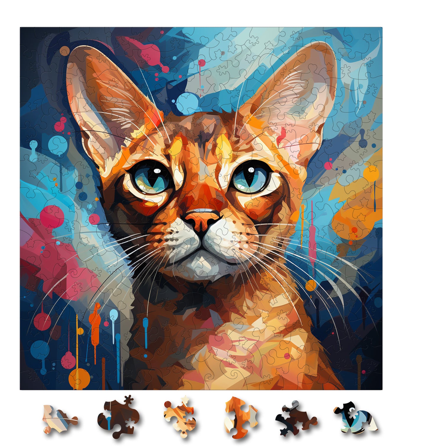 Puzzle cu Pisici - Chausie 2 - 200 piese - 30 x 30 cm