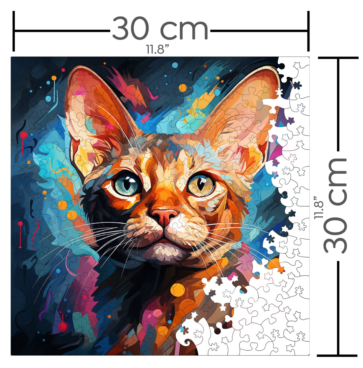 Puzzle cu Pisici - Chausie 3 - 200 piese - 30 x 30 cm
