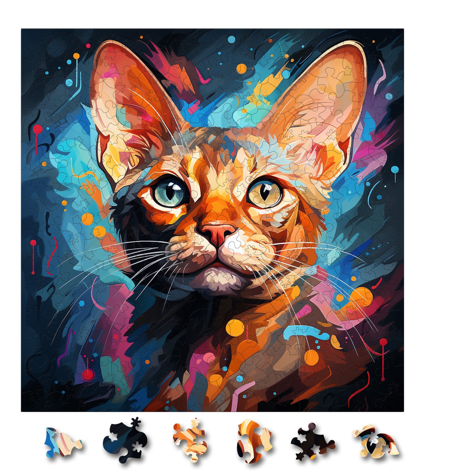 Puzzle cu Pisici - Chausie 3 - 200 piese - 30 x 30 cm