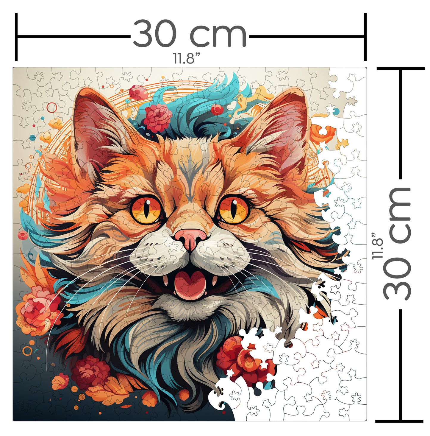 Puzzle cu Pisici - Chinese Li Hua 2 - 200 piese - 30 x 30 cm