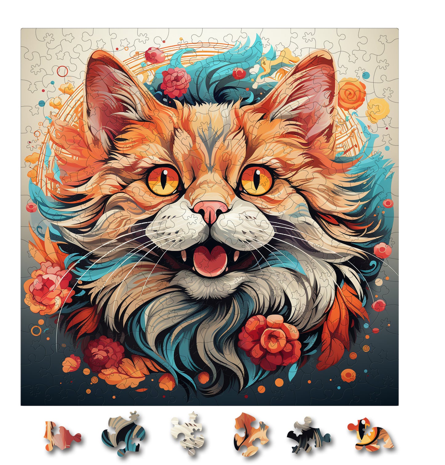 Puzzle cu Pisici - Chinese Li Hua 2 - 200 piese - 30 x 30 cm