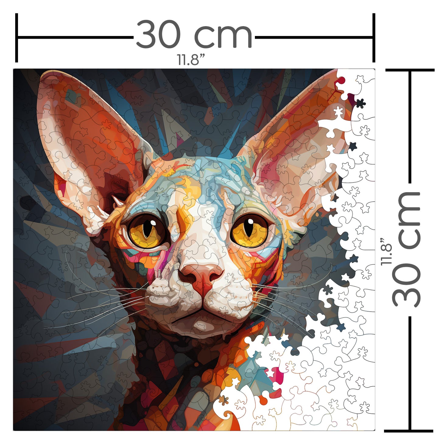 Puzzle cu Pisici - Cornish Rex 1 - 200 piese - 30 x 30 cm