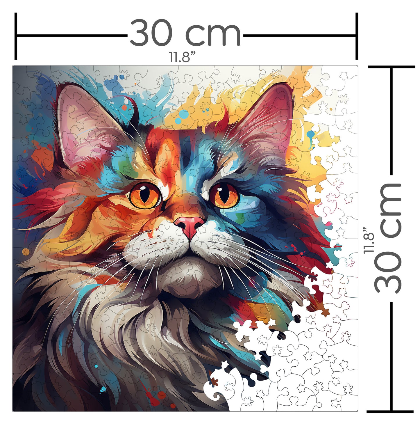 Puzzle cu Pisici - Cymric 1 - 200 piese - 30 x 30 cm