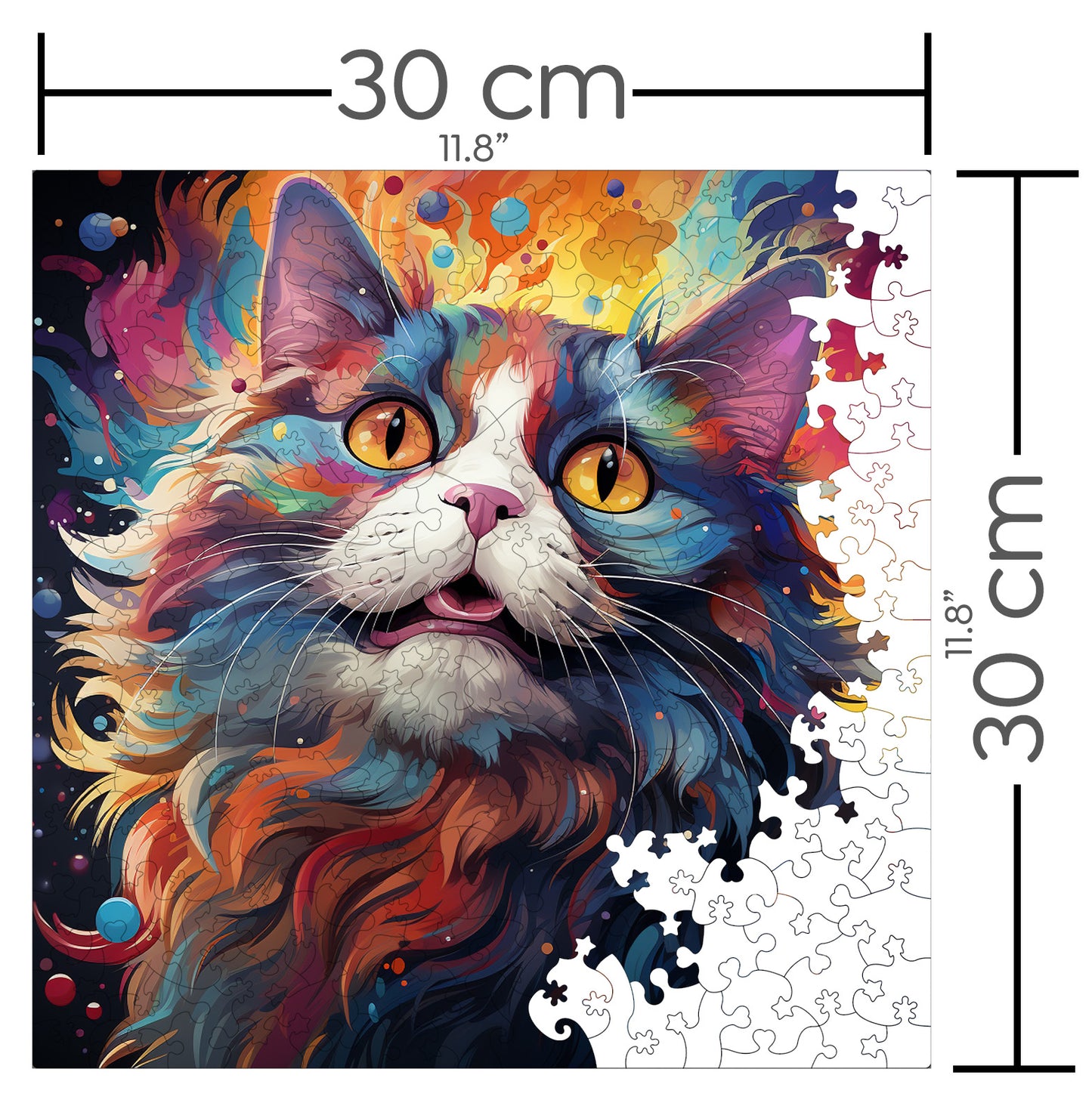 Puzzle cu Pisici - Cymric 2 - 200 piese - 30 x 30 cm