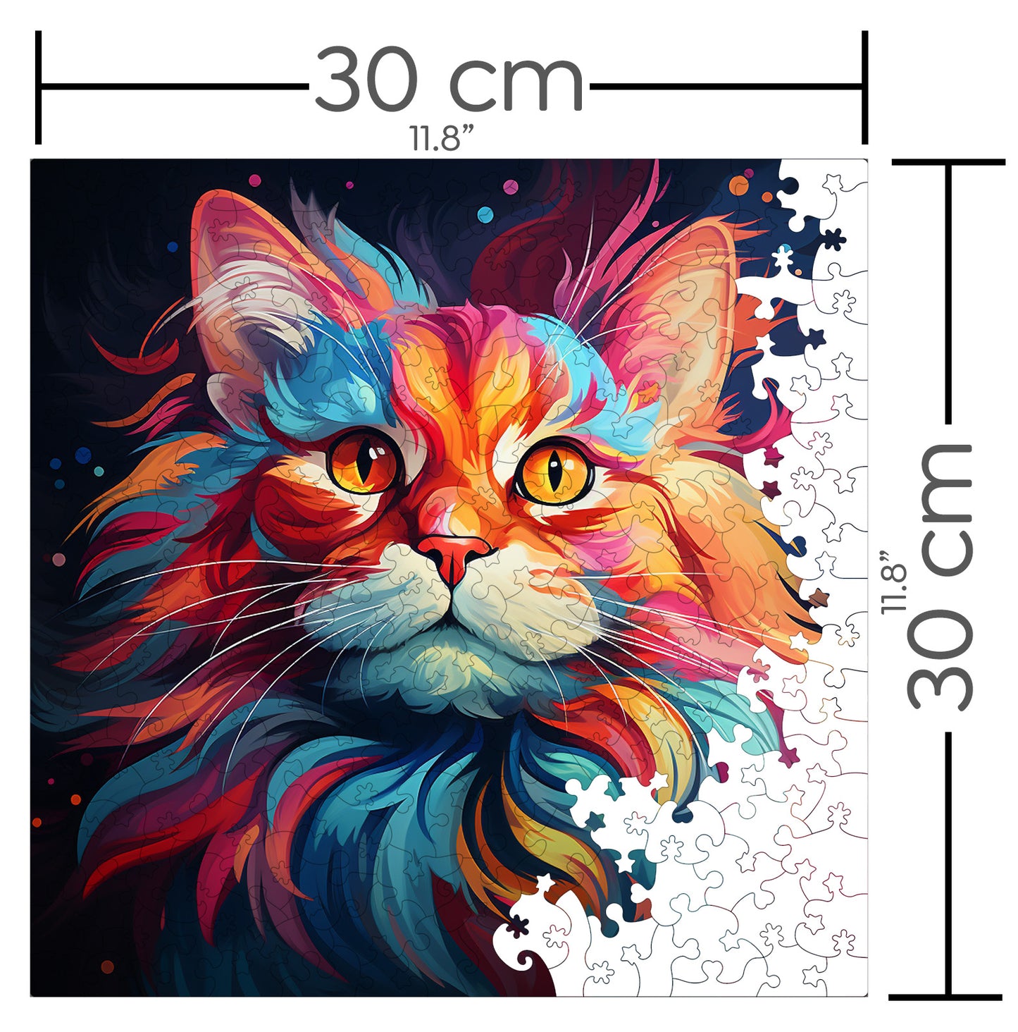 Puzzle cu Pisici - Cymric 4 - 200 piese - 30 x 30 cm