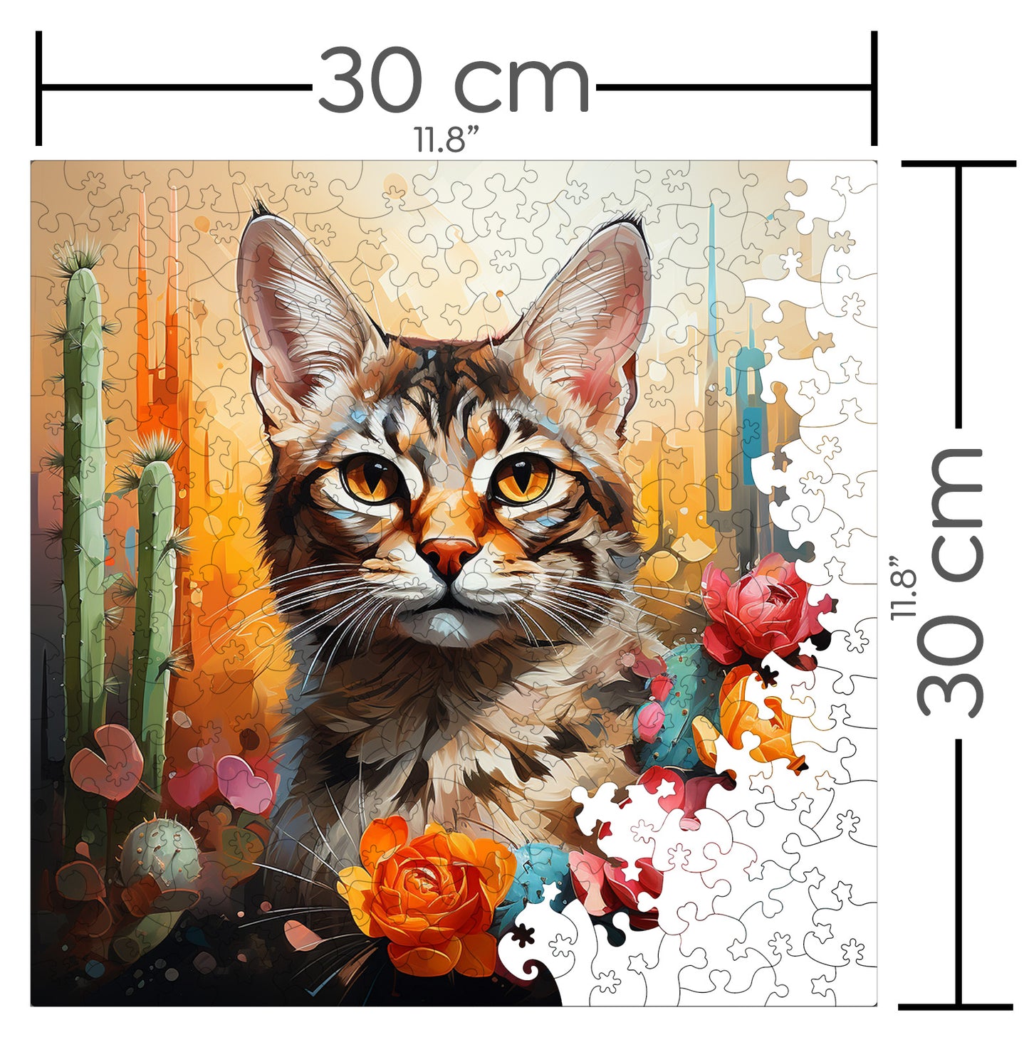Puzzle cu Pisici - Desert Lynx 2 - 200 piese - 30 x 30 cm