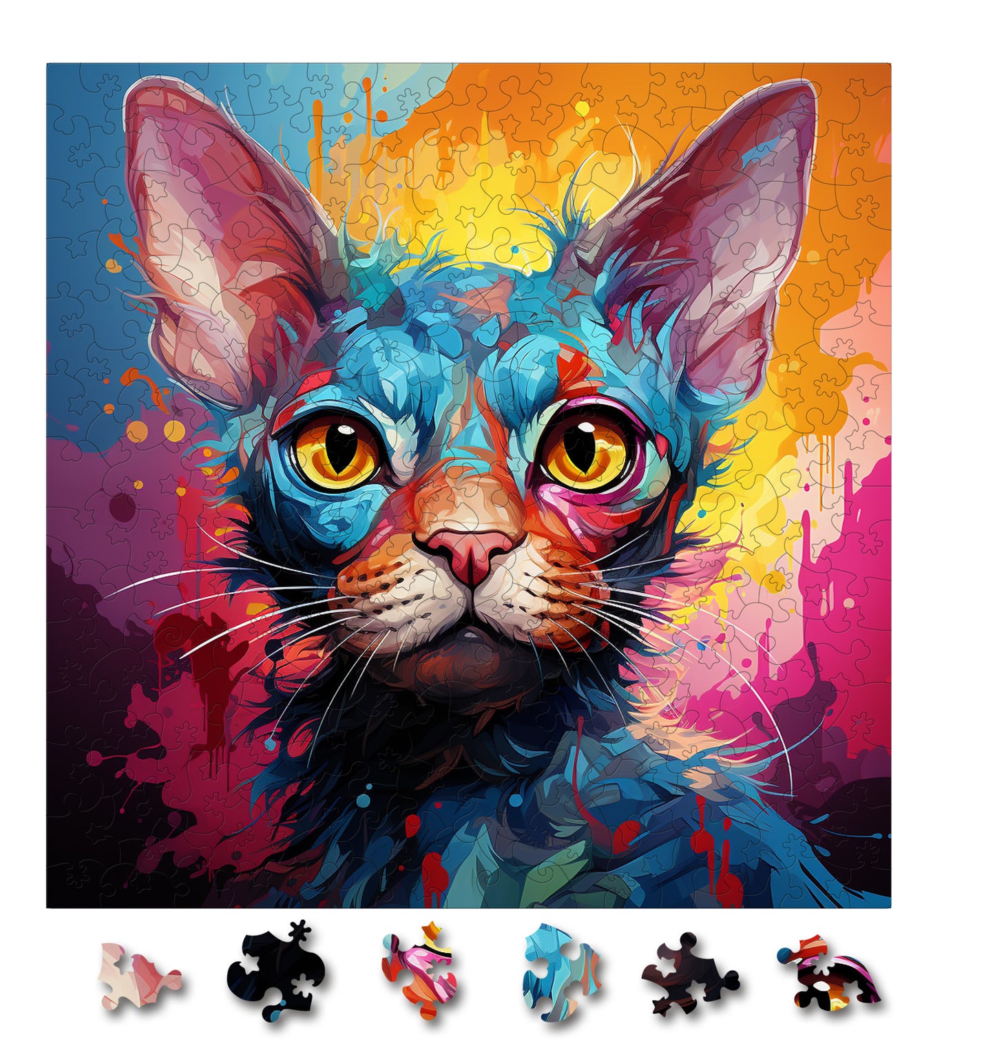 Puzzle cu Pisici - German Rex 4