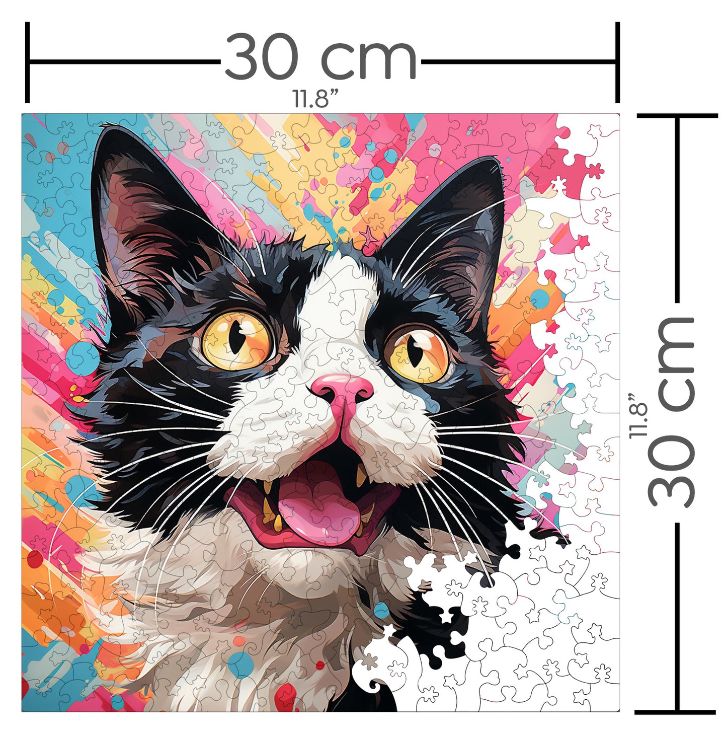 Puzzle cu Pisici - Japanese Bobtail 2 - 200 piese - 30 x 30 cm