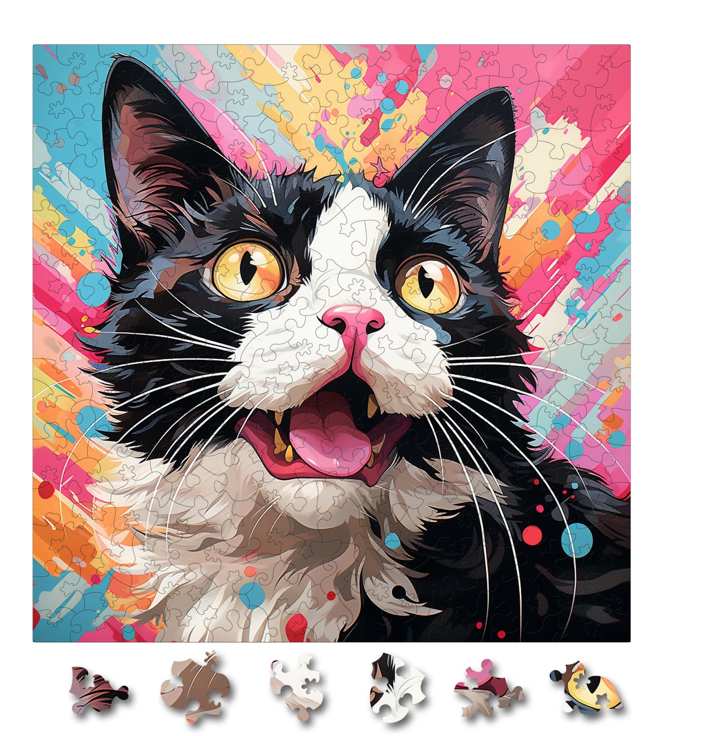Puzzle cu Pisici - Japanese Bobtail 2 - 200 piese - 30 x 30 cm
