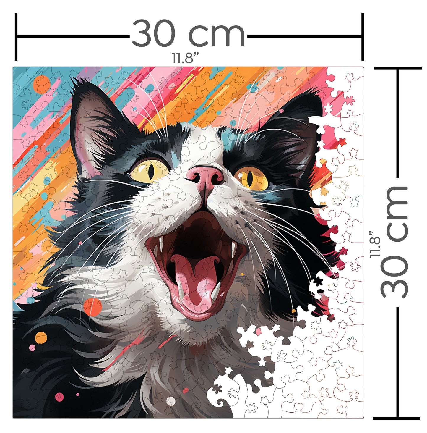 Puzzle cu Pisici - Japanese Bobtail 3 - 200 piese - 30 x 30 cm