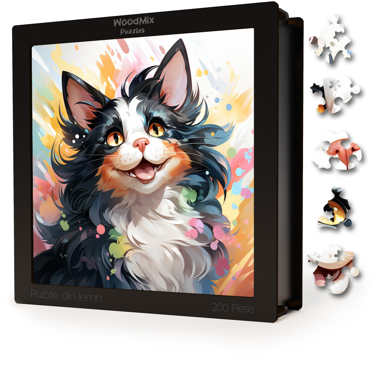 Puzzle cu Pisici - Japanese Bobtail 4 - 200 piese - 30 x 30 cm