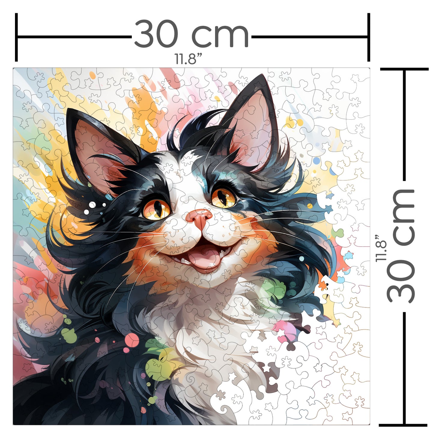 Puzzle cu Pisici - Japanese Bobtail 4 - 200 piese - 30 x 30 cm