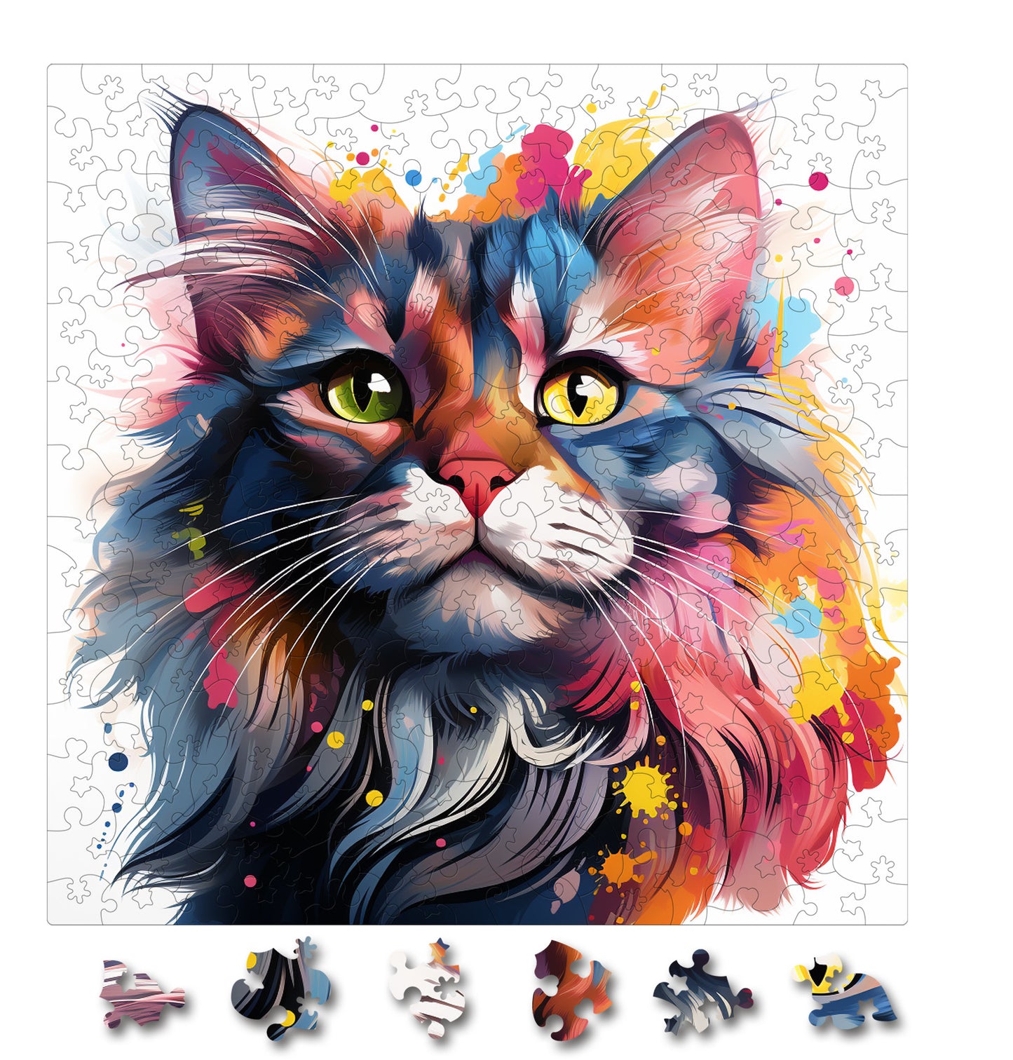 Puzzle cu Pisici - Nebelung 1 - 200 piese - 30 x 30 cm