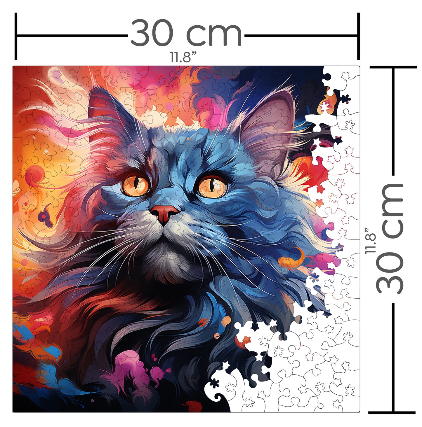 Puzzle cu Pisici - Nebelung 3 - 200 piese - 30 x 30 cm