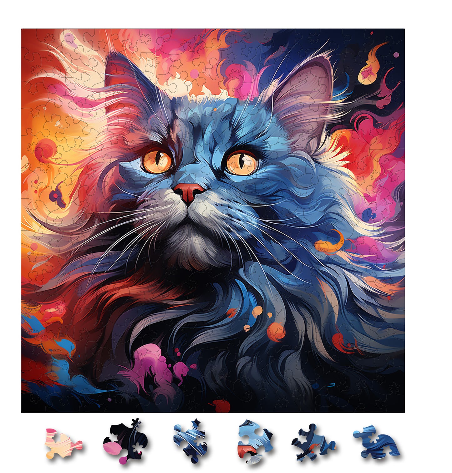 Puzzle cu Pisici - Nebelung 3 - 200 piese - 30 x 30 cm